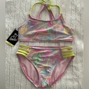 Girls Art Class Tie Dye Swirl 2 piece Bikini Swim Set